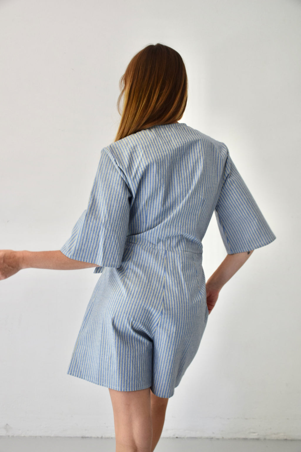 Alba Rayas Blue and Green Jumpsuit
