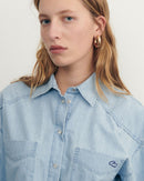 monselet chambray shirt 'dog'#color_blue-bleached