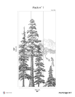 Fresque Montagne - Hiver