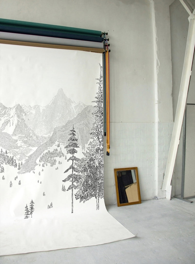 Fresque Montagne - Hiver