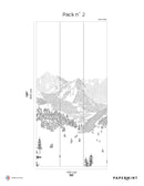 Fresque Montagne - Hiver