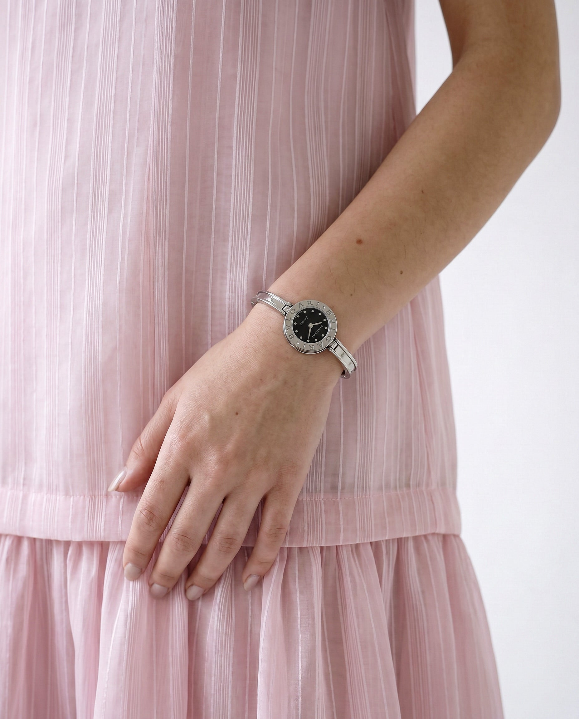 Reloj Bulgari B.Zero1 Bz22S Acero Esfera Negra Pulsera Rígida