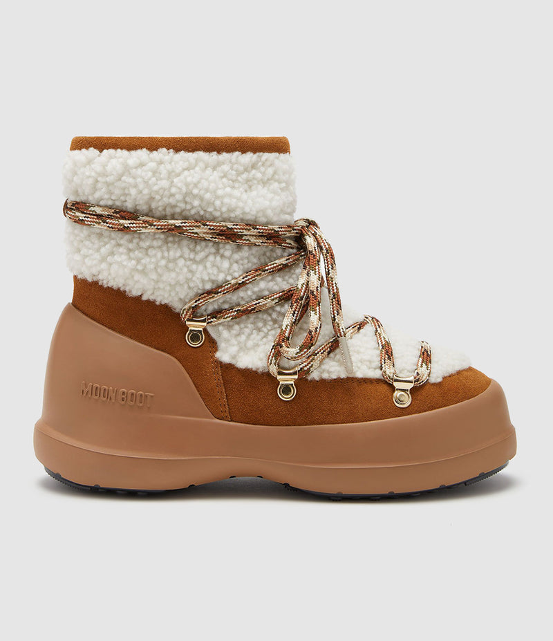 Moon Boot - Moon Boot Luna Boot Shearling Whisky/Off White - Femme