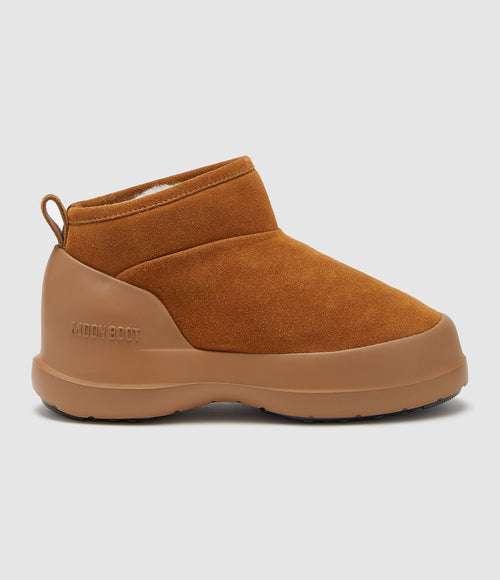 Moon Boot - Moon Boot Luna Low Boot Suede Cognac - Femme