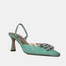 Escarpins Ann Tuil Morning - Velours Turquoise