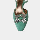 Escarpins Ann Tuil Morning - Velours Turquoise
