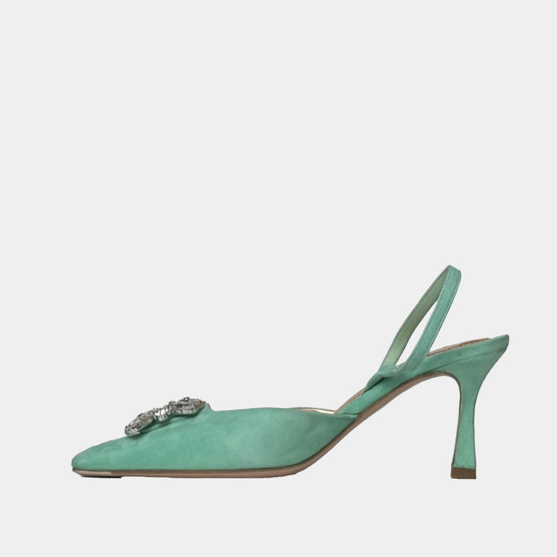 Escarpins Ann Tuil Morning - Velours Turquoise