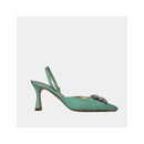 Escarpins Ann Tuil Morning - Velours Turquoise