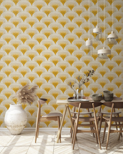 Papier Peint Mosaic - Yellow