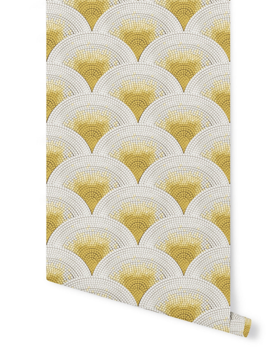 Mosaic Wallpaper - Yellow