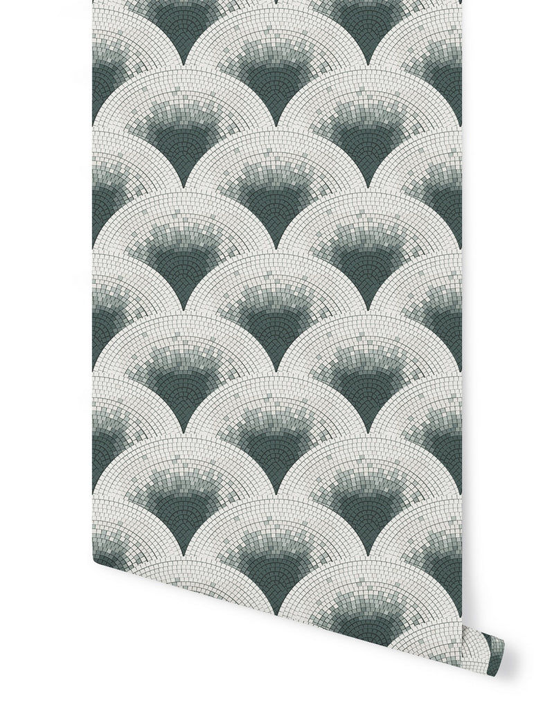 Papier Mosaico Peint - Gris