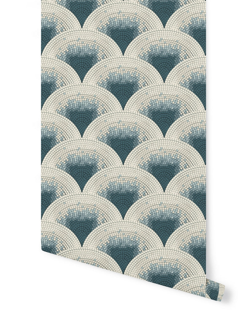 Papier Peint Mosaic - Blue