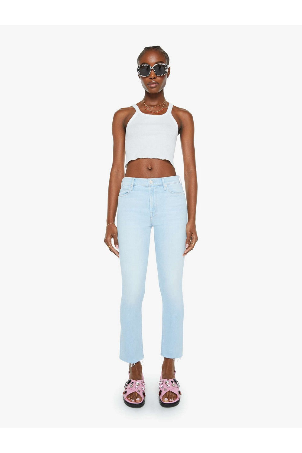 The Mid Rise Dazzler Crop Fray