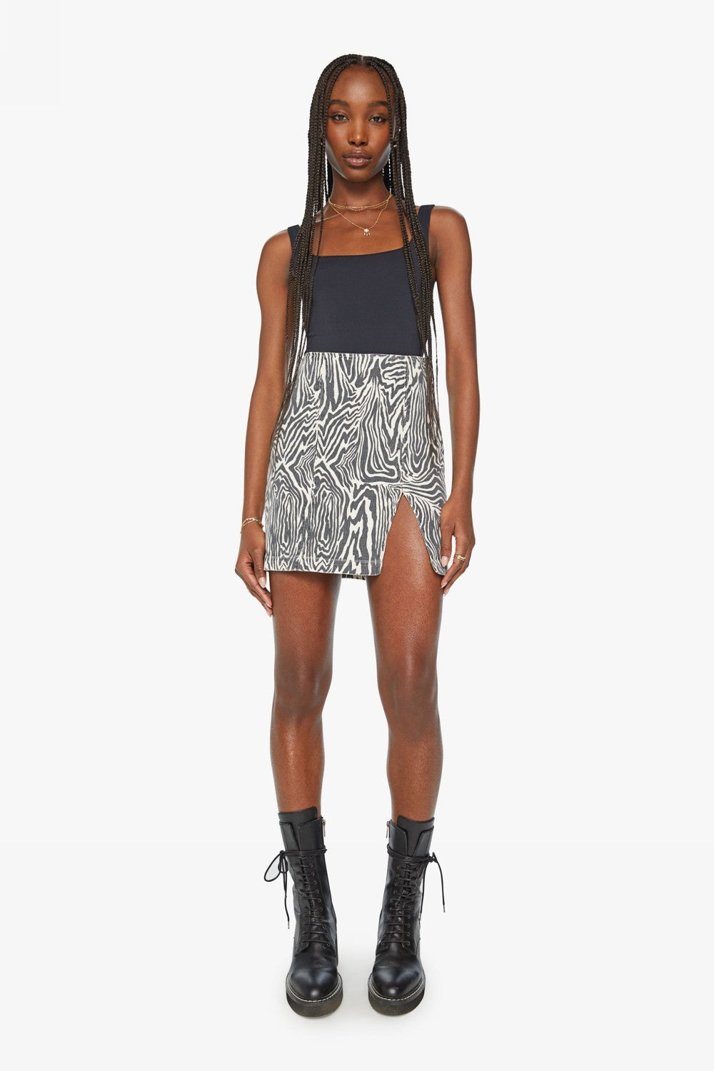 The Side Splitter Mini Skirt