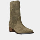 Mi-Bottes Ann Tuil Mouchoir - Velours Marron Clair
