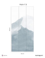 Wandschildering Mountain Water - Porseleinblauw