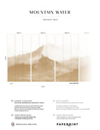 Mountain Water Mural - Clay Yellow