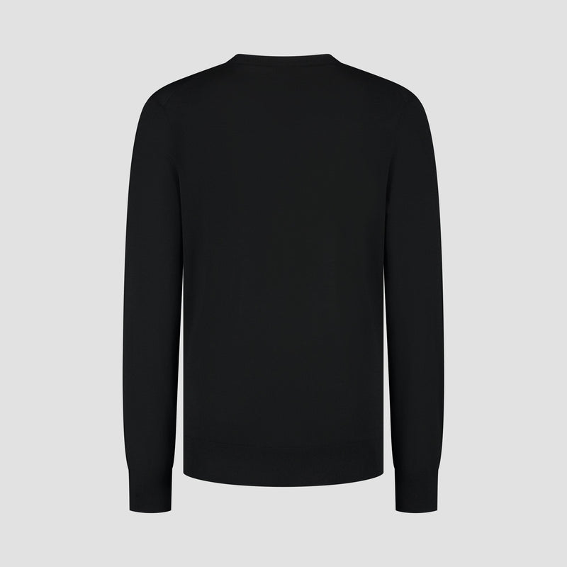Pull Crew Neck 100% Merino - Basalt Black