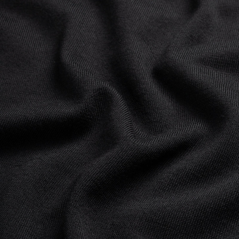 Pull Crew Neck 100% Merino - Basalt Black