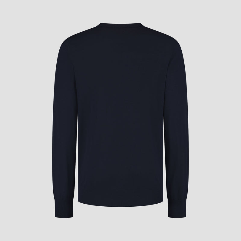 Pull Crew Neck 100% Merino - Navy Blue