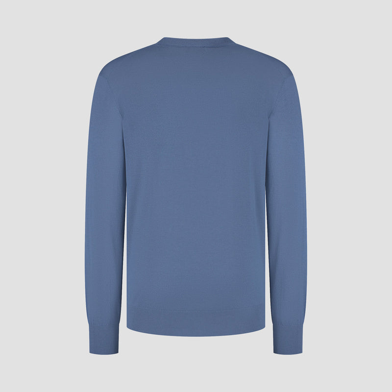 Pull Crew Neck 100% Merino - Pacific Blue
