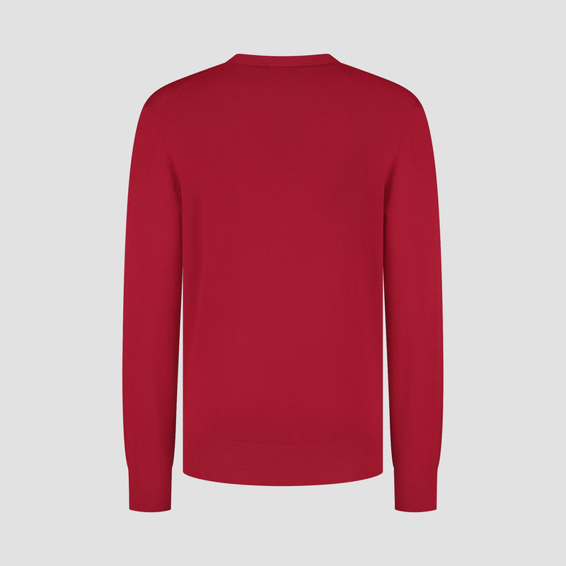 Pull Crew Neck 100% Merino - Pepper Red