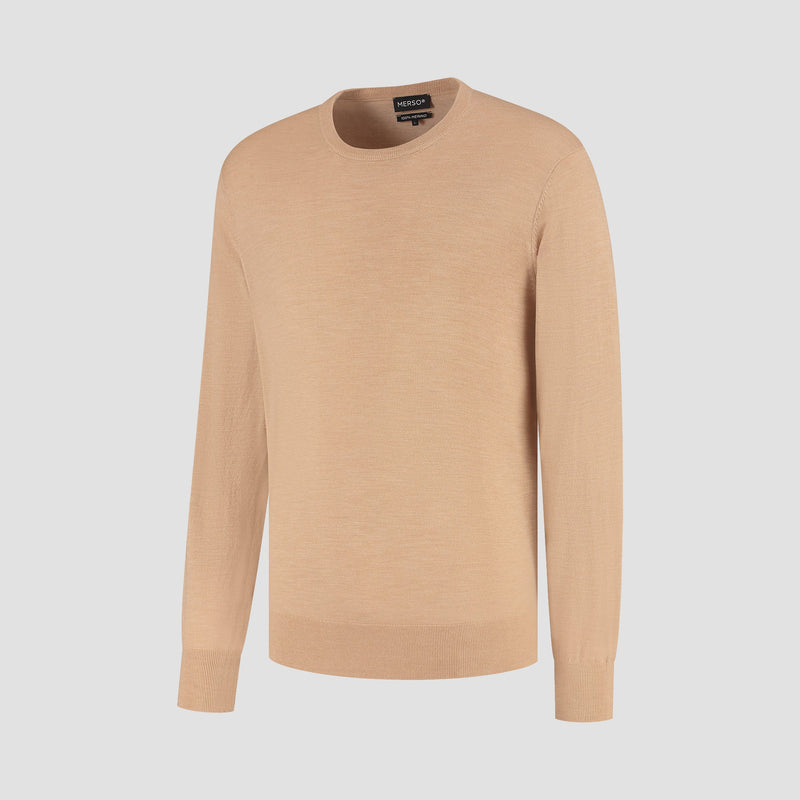 Pull Crew Neck 100% Merino - Sahara Sand
