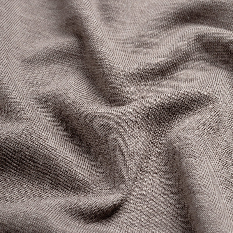 Pull Crew Neck 100% Merino - Oak Brown