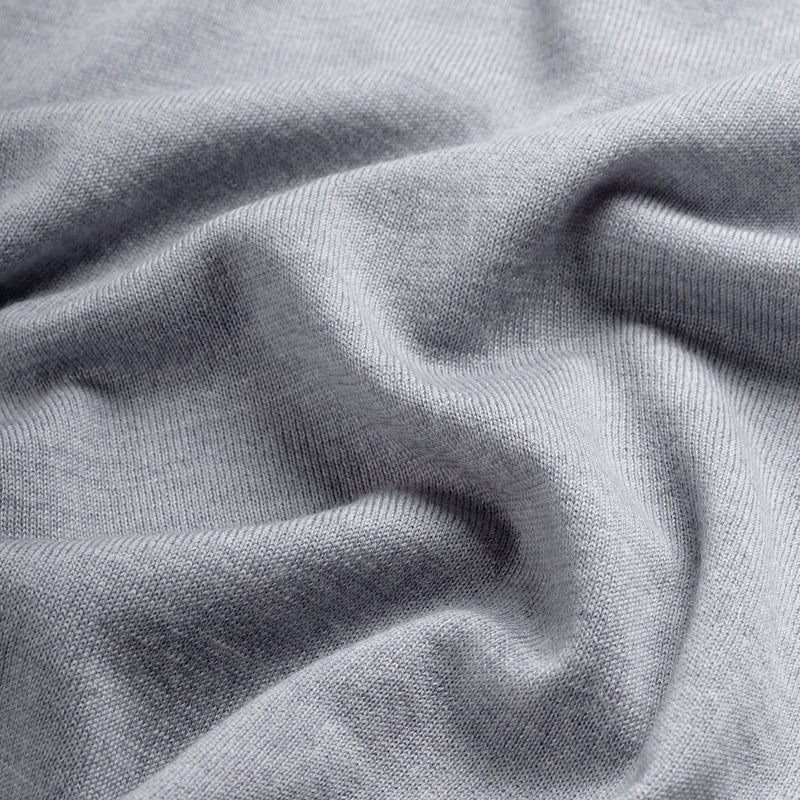 Polo Long Sleeve 100% Merino - Moonstone Grey