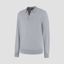 Polo Long Sleeve 100% Merino - Moonstone Grey