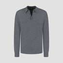 Polo Long Sleeve 100% Merino - Storm Grey