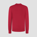 Pull Polo Long Sleeve 100% Merino - Pepper Red
