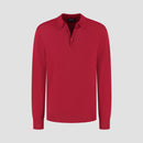 Pull Polo Long Sleeve 100% Merino - Pepper Red