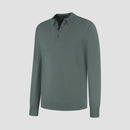 Polo Long Sleeve 100% Merino - Fernstone Green