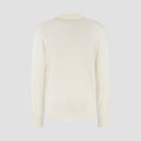 Polo Long Sleeve 100% Merino  - Seachell White