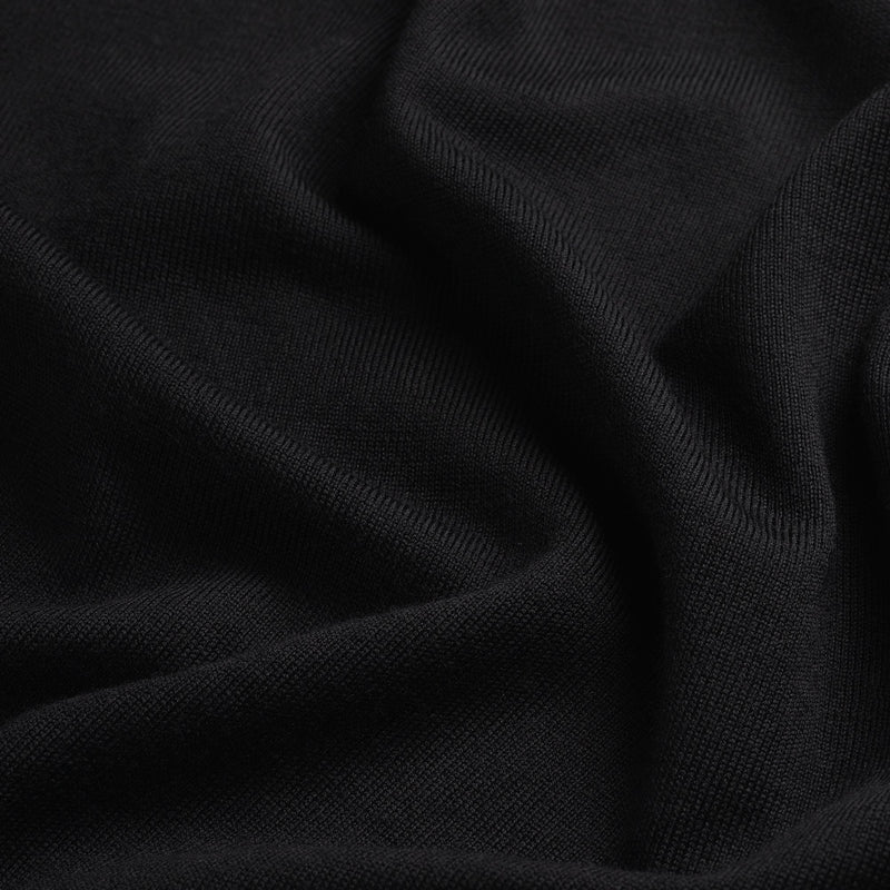 Pull V Neck 100% Merino - Basalt Black