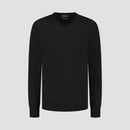 Pull V Neck 100% Merino - Basalt Black