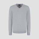 Pull V Neck 100% Merino - Moonstone Grey
