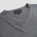 Pull V Neck 100% Merino - Storm Grey