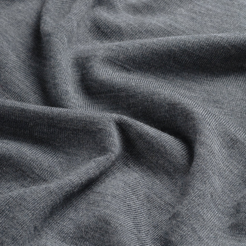 Pull V Neck 100% Merino - Storm Grey