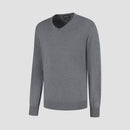 Pull V Neck 100% Merino - Storm Grey