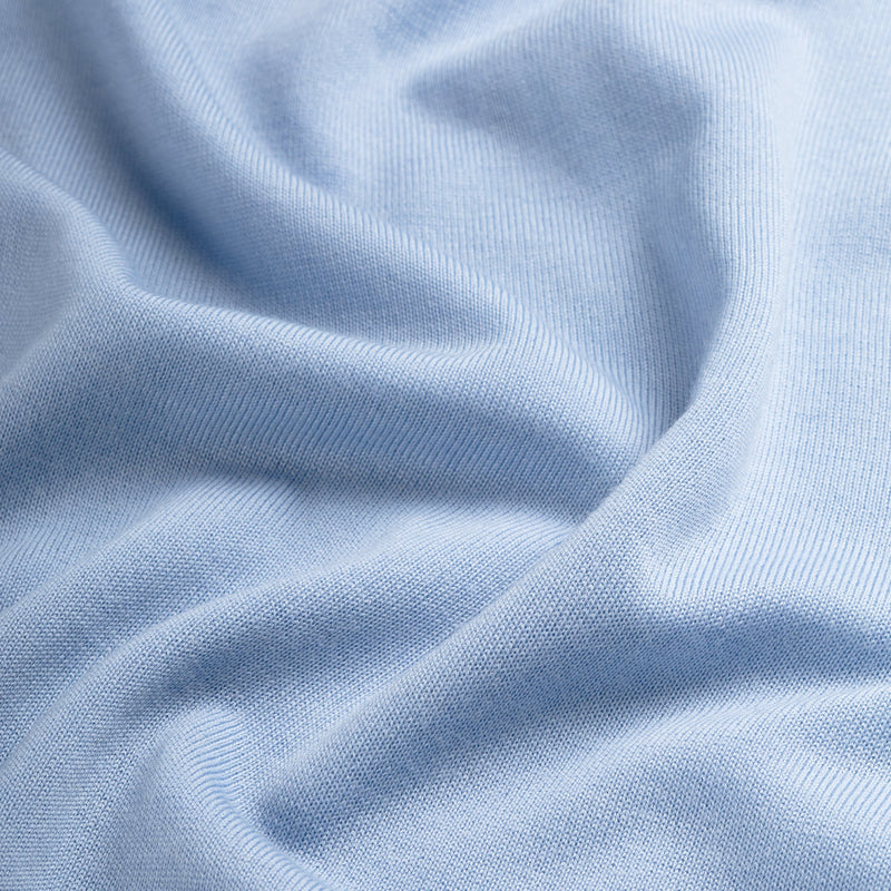 Pull V Neck 100% Merino - Alpine Blue