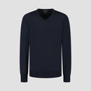 Pull V Neck 100% Merino - Navy Blue