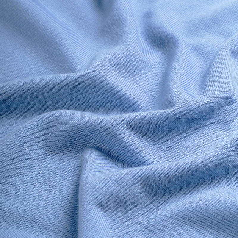 Pull V Neck 100% Merino - Amalfi Blue