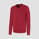Pull V Neck 100% Merino - Ember Red