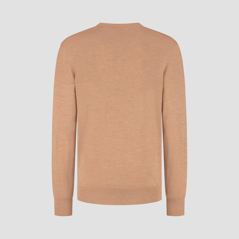 Pull V Neck 100% Merino - Sahara Sand