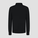 Pull Zip Neck 100% Merino - Basalt Black
