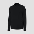Pull Zip Neck 100% Merino - Basalt Black
