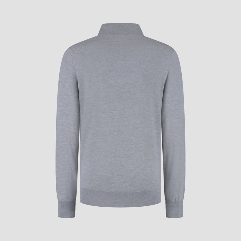 Pull Zip Up 100% Merino - Moonstone Grey