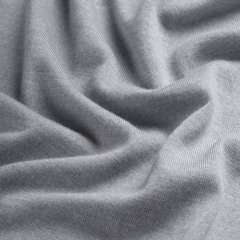 Pull Zip Up 100% Merino - Moonstone Grey